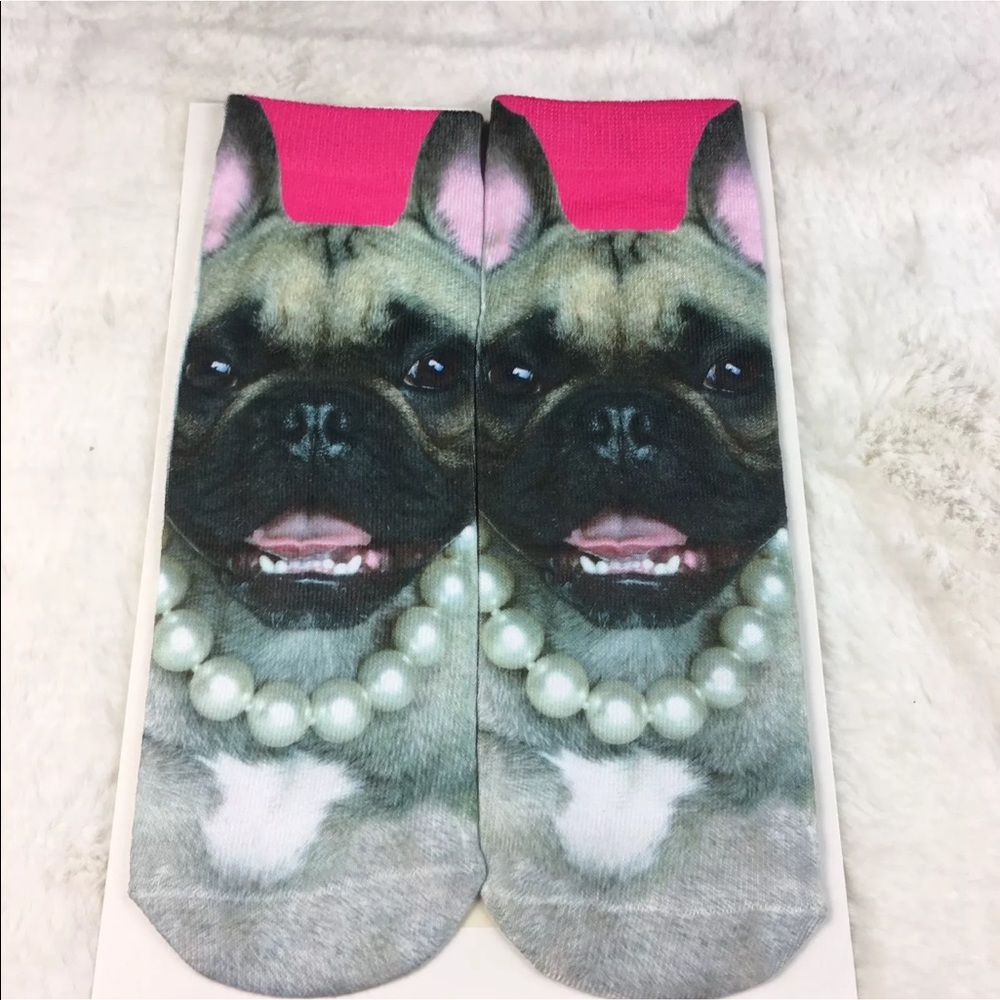 ECKO BULL Dog Puppy Graphic Socks